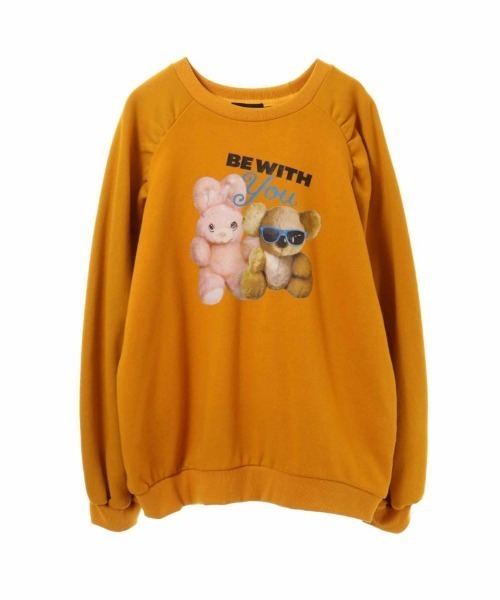 Candy Stripper（キャンディストリッパー）の「BE WITH YOU RAGLAN トップス（スウェット・レディース・アイボリー/ブラック/イエロー・2）」の6枚目の写真