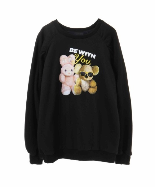 Candy Stripper（キャンディストリッパー）の「BE WITH YOU RAGLAN トップス（スウェット・レディース・アイボリー/ブラック/イエロー・2）」の7枚目の写真