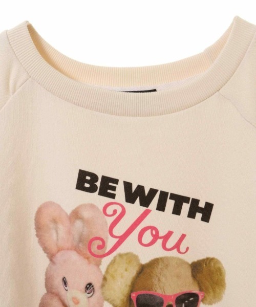 Candy Stripper（キャンディストリッパー）の「BE WITH YOU RAGLAN トップス（スウェット・レディース・アイボリー/ブラック/イエロー・2）」の9枚目の写真