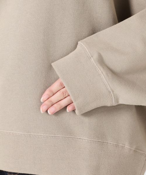SLOBE IENA（スローブイエナ）の「裏毛ワイドプルオーバー【洗濯機使用可能】◆（スウェット・レディース・ベージュ/グレー/グリーン・FREE）」の7枚目の写真