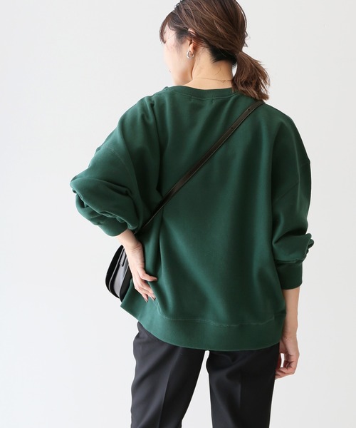 SLOBE IENA（スローブイエナ）の「裏毛ワイドプルオーバー【洗濯機使用可能】◆（スウェット・レディース・ベージュ/グレー/グリーン・FREE）」の20枚目の写真