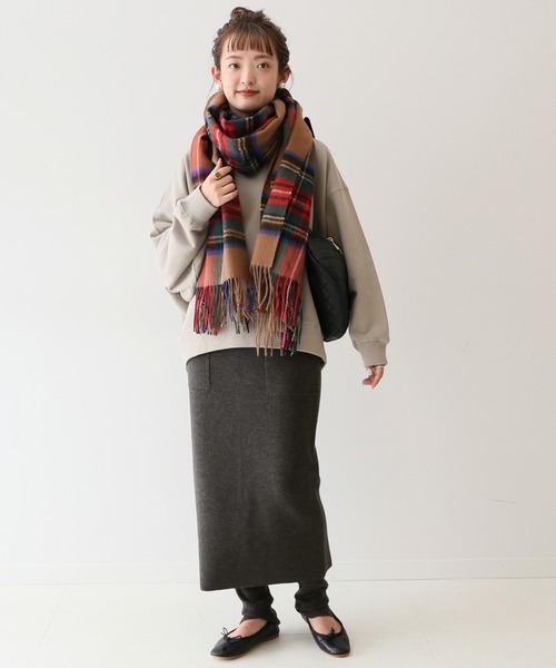 SLOBE IENA（スローブイエナ）の「裏毛ワイドプルオーバー【洗濯機使用可能】◆（スウェット・レディース・ベージュ/グレー/グリーン・FREE）」の5枚目の写真