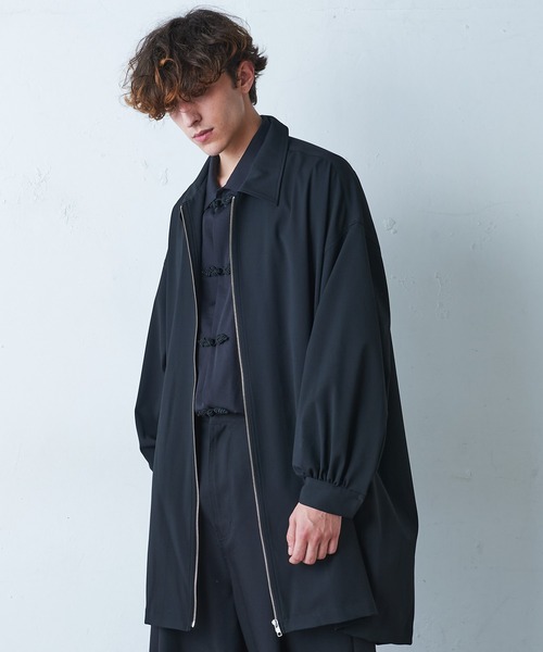 Lui's（ルイス）の「ZIPビッグシャツブルゾン（シャツ/ブラウス・メンズ・ブラック/モカ・FREE）」の8枚目の写真