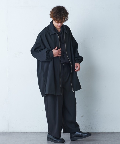 Lui's（ルイス）の「ZIPビッグシャツブルゾン（シャツ/ブラウス・メンズ・ブラック/モカ・FREE）」の3枚目の写真