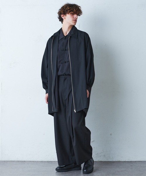 Lui's（ルイス）の「ZIPビッグシャツブルゾン（シャツ/ブラウス・メンズ・ブラック/モカ・FREE）」の5枚目の写真