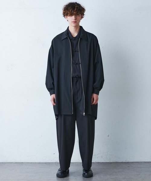 Lui's（ルイス）の「ZIPビッグシャツブルゾン（シャツ/ブラウス・メンズ・ブラック/モカ・FREE）」の7枚目の写真