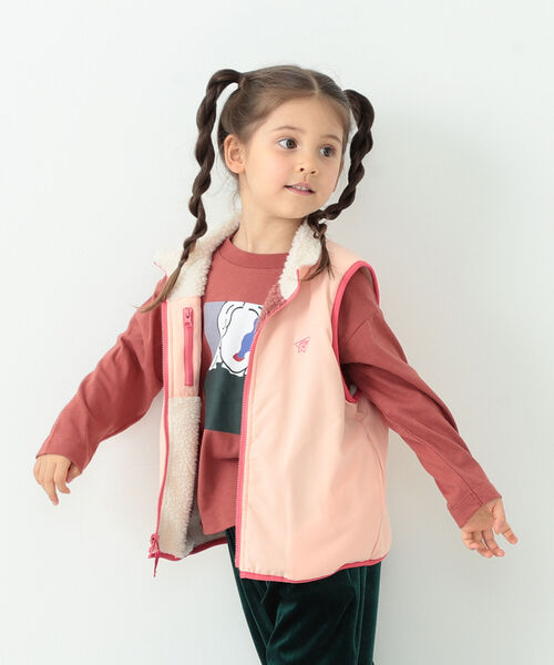 B:MING by BEAMS（ビーミングバイビームス）の「B:MING by BEAMS / ボア リバーシブル ベスト（100~140cm）（ベスト・キッズ・レッド系その他7/ネイビー/その他・100/120/140/110/130）」の6枚目の写真