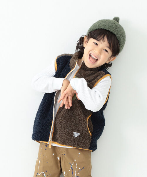 B:MING by BEAMS（ビーミングバイビームス）の「B:MING by BEAMS / ボア リバーシブル ベスト（100~140cm）（ベスト・キッズ・レッド系その他7/ネイビー/その他・100/120/140/110/130）」の14枚目の写真