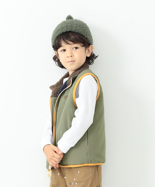 B:MING by BEAMS（ビーミングバイビームス）の「B:MING by BEAMS / ボア リバーシブル ベスト（100~140cm）（ベスト・キッズ・レッド系その他7/ネイビー/その他・100/120/140/110/130）」の16枚目の写真