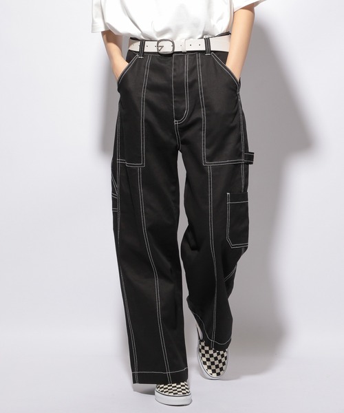 PBLIM（ページボーイリム）の「【PAGEBOYLIM】ステッチワイドパンツ（その他パンツ・レディース・ベージュ/ブラック・MEDIUM/LARGE）」の10枚目の写真