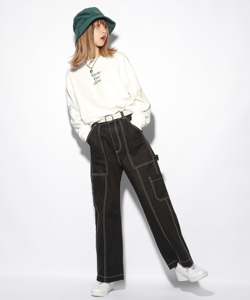 PBLIM（ページボーイリム）の「【PAGEBOYLIM】ステッチワイドパンツ（その他パンツ・レディース・ベージュ/ブラック・MEDIUM/LARGE）」の14枚目の写真