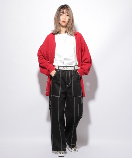 PBLIM（ページボーイリム）の「【PAGEBOYLIM】ステッチワイドパンツ（その他パンツ・レディース・ベージュ/ブラック・MEDIUM/LARGE）」の17枚目の写真