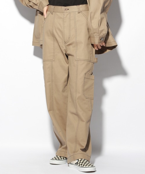 PBLIM（ページボーイリム）の「【PAGEBOYLIM】ステッチワイドパンツ（その他パンツ・レディース・ベージュ/ブラック・MEDIUM/LARGE）」の7枚目の写真