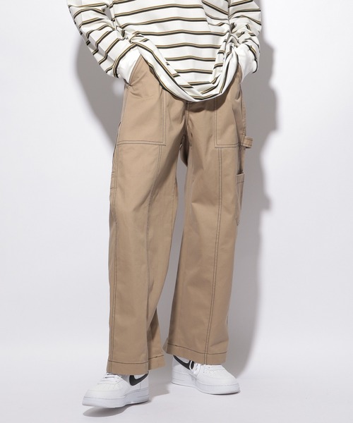 PBLIM（ページボーイリム）の「【PAGEBOYLIM】ステッチワイドパンツ（その他パンツ・レディース・ベージュ/ブラック・MEDIUM/LARGE）」の3枚目の写真