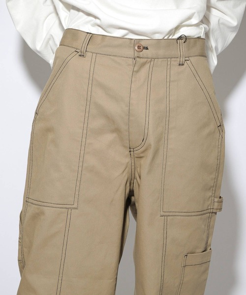 PBLIM（ページボーイリム）の「【PAGEBOYLIM】ステッチワイドパンツ（その他パンツ・レディース・ベージュ/ブラック・MEDIUM/LARGE）」の5枚目の写真