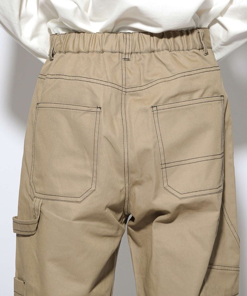 PBLIM（ページボーイリム）の「【PAGEBOYLIM】ステッチワイドパンツ（その他パンツ・レディース・ベージュ/ブラック・MEDIUM/LARGE）」の9枚目の写真