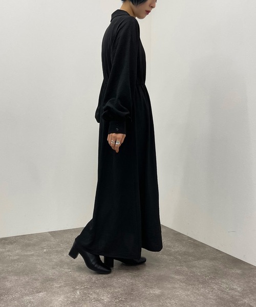 apres jour mignon（アプレジュールミニョン）の「開襟シャツワンピース 【ZOZOTOWN限定アイテム】（ワンピース・レディース・グリーン/チャコールグレー/ダークブルー/ブラック・X-LARGE/フリー）」の12枚目の写真