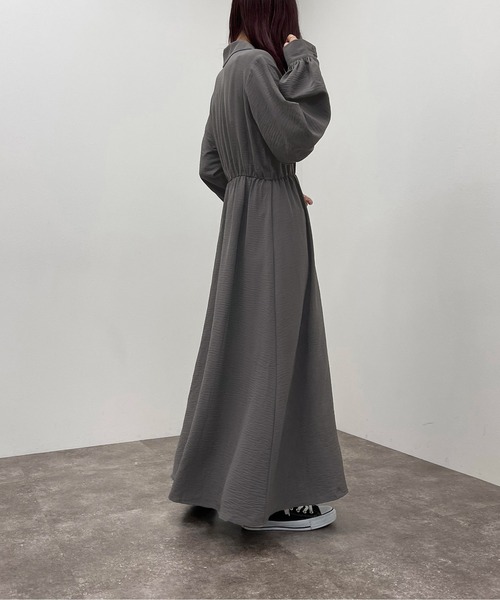 apres jour mignon（アプレジュールミニョン）の「開襟シャツワンピース 【ZOZOTOWN限定アイテム】（ワンピース・レディース・グリーン/チャコールグレー/ダークブルー/ブラック・X-LARGE/フリー）」の19枚目の写真