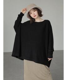 フワフワボートネックBIGニットチュニック