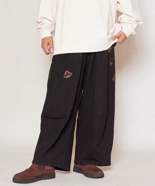 チャイハネ（チャイハネ）の「【チャイハネ】grn×Amina セドキャンMEN'Sワイドパンツ（スウェットパンツ・メンズ・ブラック/インディゴブルー・FREE）」の2枚目の写真