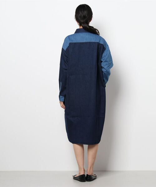 grn（ジーアールエヌ）の「［grn ジーアールエヌ］8.6oz DENIM / CRAZY CORDUROY / WORK SHIRT DRESS / GL132251Q / GL132252Q（シャツワンピース・レディース・インディゴブルー/ブルー系その他/ブルー/その他2/その他1・FREE）」の7枚目の写真