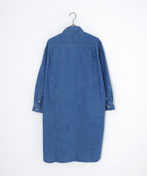 grn（ジーアールエヌ）の「［grn ジーアールエヌ］8.6oz DENIM / CRAZY CORDUROY / WORK SHIRT DRESS / GL132251Q / GL132252Q（シャツワンピース・レディース・インディゴブルー/ブルー系その他/ブルー/その他2/その他1・FREE）」の9枚目の写真