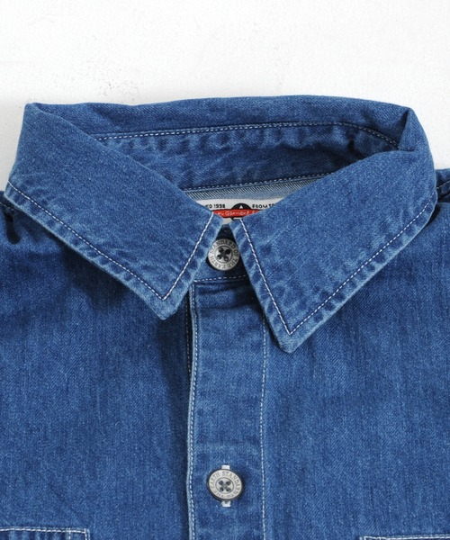 grn（ジーアールエヌ）の「［grn ジーアールエヌ］8.6oz DENIM / CRAZY CORDUROY / WORK SHIRT DRESS / GL132251Q / GL132252Q（シャツワンピース・レディース・インディゴブルー/ブルー系その他/ブルー/その他2/その他1・FREE）」の8枚目の写真