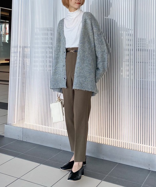 mysty woman（ミスティウーマン）の「スタイルアップテーパーパンツ 257491（スラックス・レディース・ブラック/ブラウン/アイボリー・FREE）」の14枚目の写真