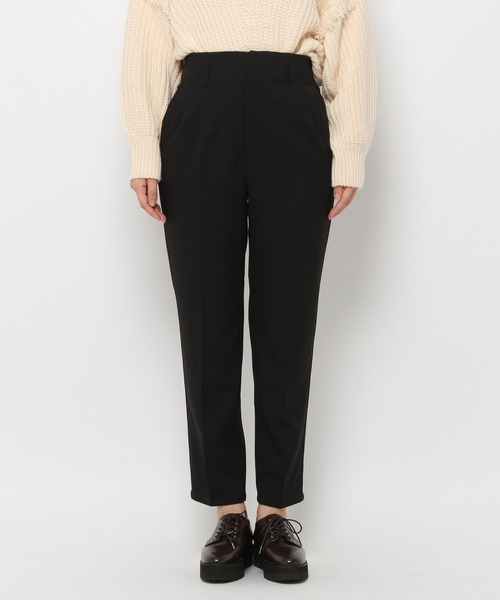 mysty woman（ミスティウーマン）の「スタイルアップテーパーパンツ 257491（スラックス・レディース・ブラック/ブラウン/アイボリー・FREE）」の5枚目の写真