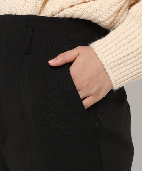 mysty woman（ミスティウーマン）の「スタイルアップテーパーパンツ 257491（スラックス・レディース・ブラック/ブラウン/アイボリー・FREE）」の12枚目の写真