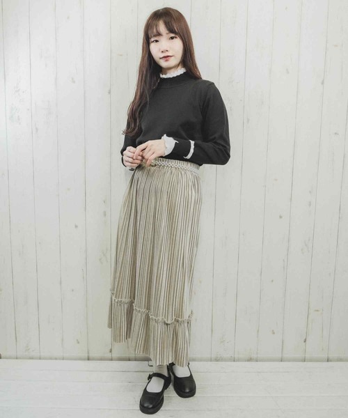 Clice de Paris（クリシェドゥパリス）の「K/バイカラータートルニット（ニット/セーター・レディース・ブラック/アイボリー・ONESIZE）」の6枚目の写真