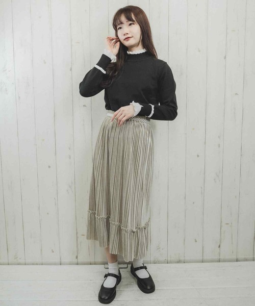 Clice de Paris（クリシェドゥパリス）の「K/バイカラータートルニット（ニット/セーター・レディース・ブラック/アイボリー・ONESIZE）」の4枚目の写真