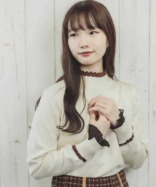 Clice de Paris（クリシェドゥパリス）の「K/バイカラータートルニット（ニット/セーター・レディース・ブラック/アイボリー・ONESIZE）」の17枚目の写真