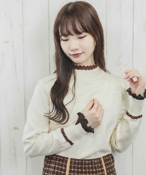 Clice de Paris（クリシェドゥパリス）の「K/バイカラータートルニット（ニット/セーター・レディース・ブラック/アイボリー・ONESIZE）」の14枚目の写真