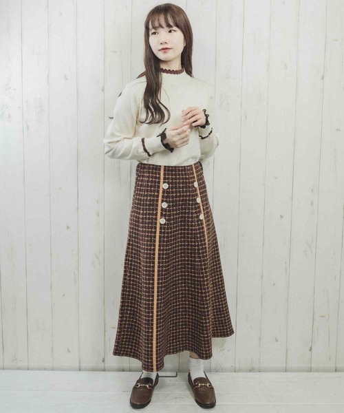 Clice de Paris（クリシェドゥパリス）の「K/バイカラータートルニット（ニット/セーター・レディース・ブラック/アイボリー・ONESIZE）」の3枚目の写真