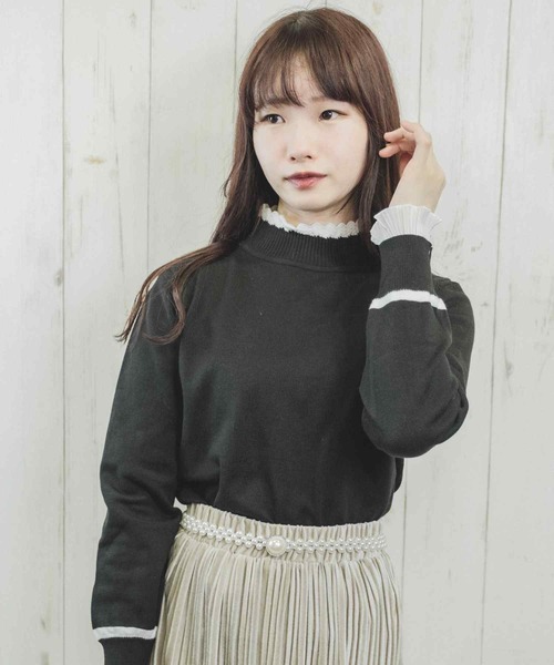 Clice de Paris（クリシェドゥパリス）の「K/バイカラータートルニット（ニット/セーター・レディース・ブラック/アイボリー・ONESIZE）」の15枚目の写真