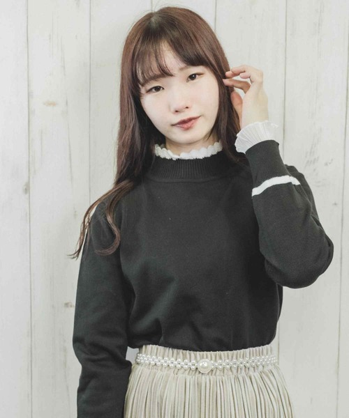 Clice de Paris（クリシェドゥパリス）の「K/バイカラータートルニット（ニット/セーター・レディース・ブラック/アイボリー・ONESIZE）」の9枚目の写真