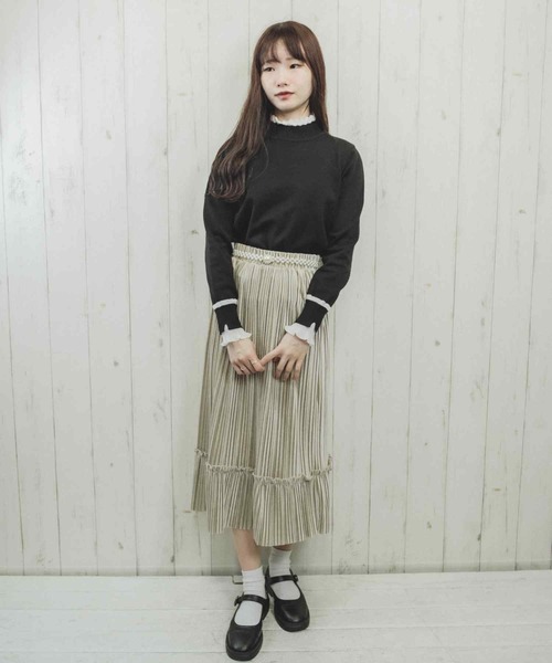 Clice de Paris（クリシェドゥパリス）の「K/バイカラータートルニット（ニット/セーター・レディース・ブラック/アイボリー・ONESIZE）」の12枚目の写真