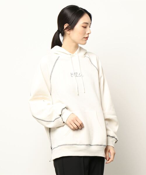セール】【FILA】あったか配色ステッチパーカー（パーカー