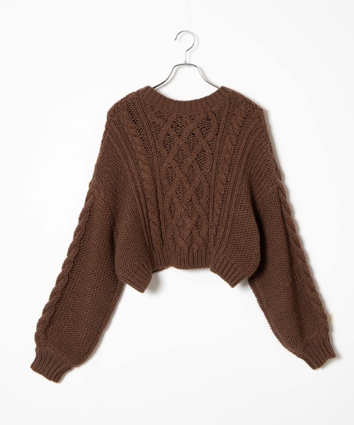 WEGO（ウィゴー）の「WEGO/2WAYロービングコンパクトカーデ（カーディガン/ボレロ・レディース・ブラウン/オフホワイト/ライトベージュ・FREE）」の4枚目の写真