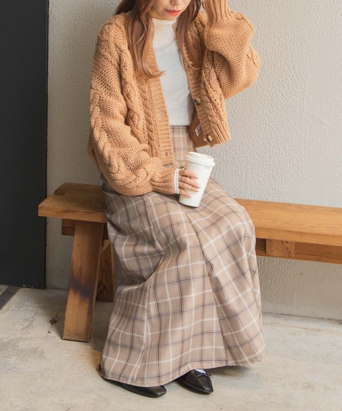 WEGO（ウィゴー）の「WEGO/2WAYロービングコンパクトカーデ（カーディガン/ボレロ・レディース・ブラウン/オフホワイト/ライトベージュ・FREE）」の17枚目の写真