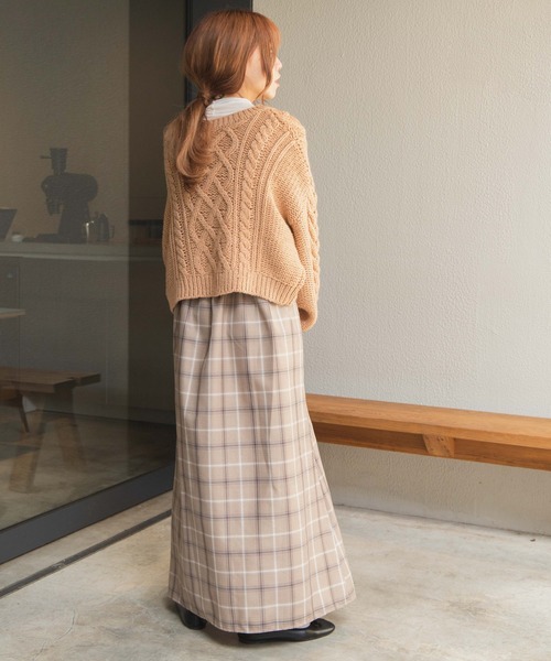 WEGO（ウィゴー）の「WEGO/2WAYロービングコンパクトカーデ（カーディガン/ボレロ・レディース・ブラウン/オフホワイト/ライトベージュ・FREE）」の19枚目の写真