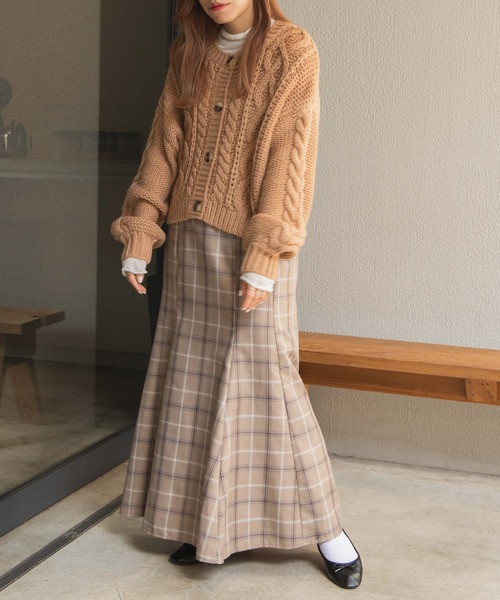 WEGO（ウィゴー）の「WEGO/2WAYロービングコンパクトカーデ（カーディガン/ボレロ・レディース・ブラウン/オフホワイト/ライトベージュ・FREE）」の18枚目の写真