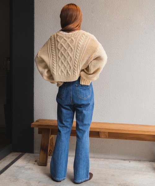 WEGO（ウィゴー）の「WEGO/2WAYロービングコンパクトカーデ（カーディガン/ボレロ・レディース・ブラウン/オフホワイト/ライトベージュ・FREE）」の10枚目の写真