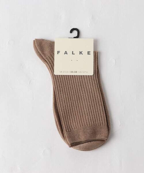 FALKE(ファルケ)の「【FALKE/ファルケ】シャイニーリブソックス(ソックス/靴下・レディース・ブラック/シルバー/キャメル・FREE)」の1枚目の写真