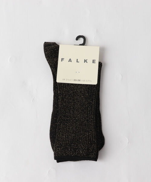 FALKE(ファルケ)の「【FALKE/ファルケ】シャイニーリブソックス(ソックス/靴下・レディース・ブラック/シルバー/キャメル・FREE)」の2枚目の写真
