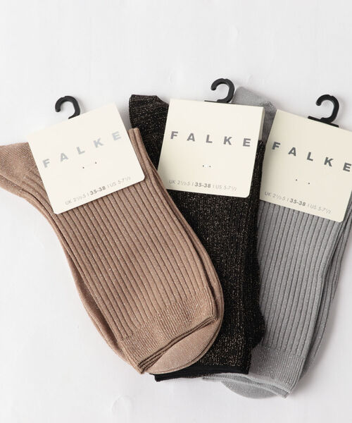 FALKE(ファルケ)の「【FALKE/ファルケ】シャイニーリブソックス(ソックス/靴下・レディース・ブラック/シルバー/キャメル・FREE)」の4枚目の写真