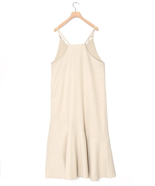 Alley by w closet（アリーバイダブルクローゼット）の「【SETUP対応】【Alley】エコウールキャミワンピース（ワンピース・レディース・ベージュ/モスグリーン・FREE）」の4枚目の写真