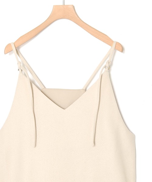 Alley by w closet（アリーバイダブルクローゼット）の「【SETUP対応】【Alley】エコウールキャミワンピース（ワンピース・レディース・ベージュ/モスグリーン・FREE）」の6枚目の写真