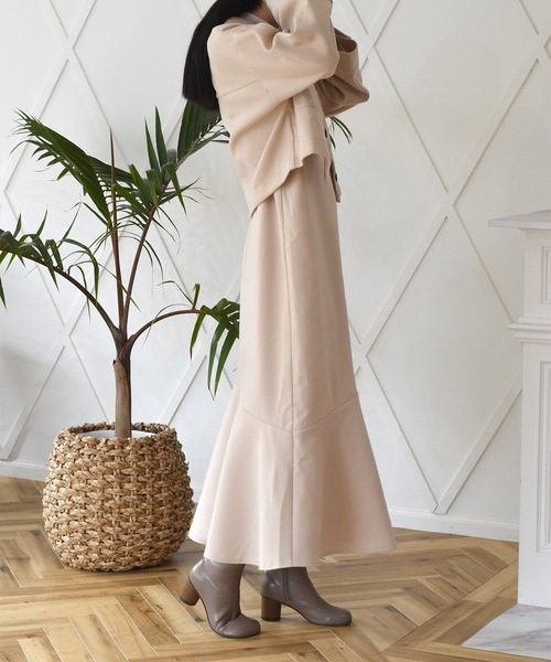 Alley by w closet（アリーバイダブルクローゼット）の「【SETUP対応】【Alley】エコウールキャミワンピース（ワンピース・レディース・ベージュ/モスグリーン・FREE）」の18枚目の写真